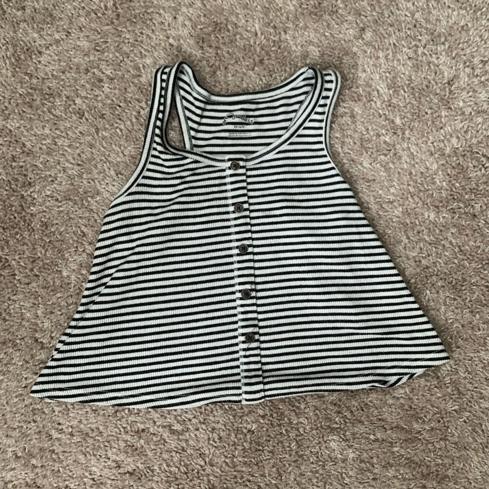 Striped flowy tank